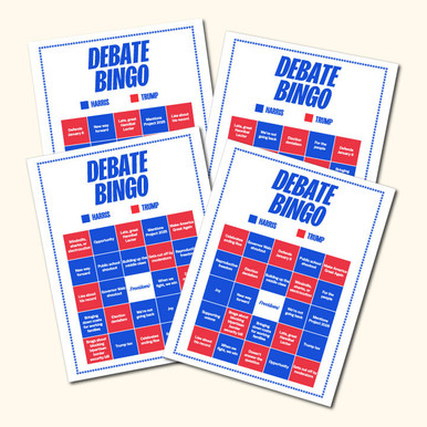 Harris-Walz Debate Bingo Cards - Digital Download